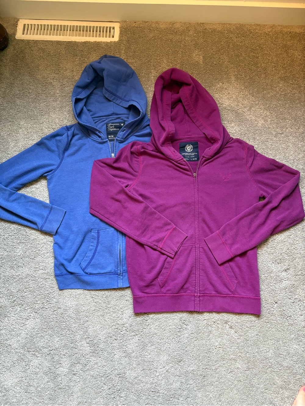 American Eagle Outfitters Women’s Zip Hoodie Duo in Blue and Purple